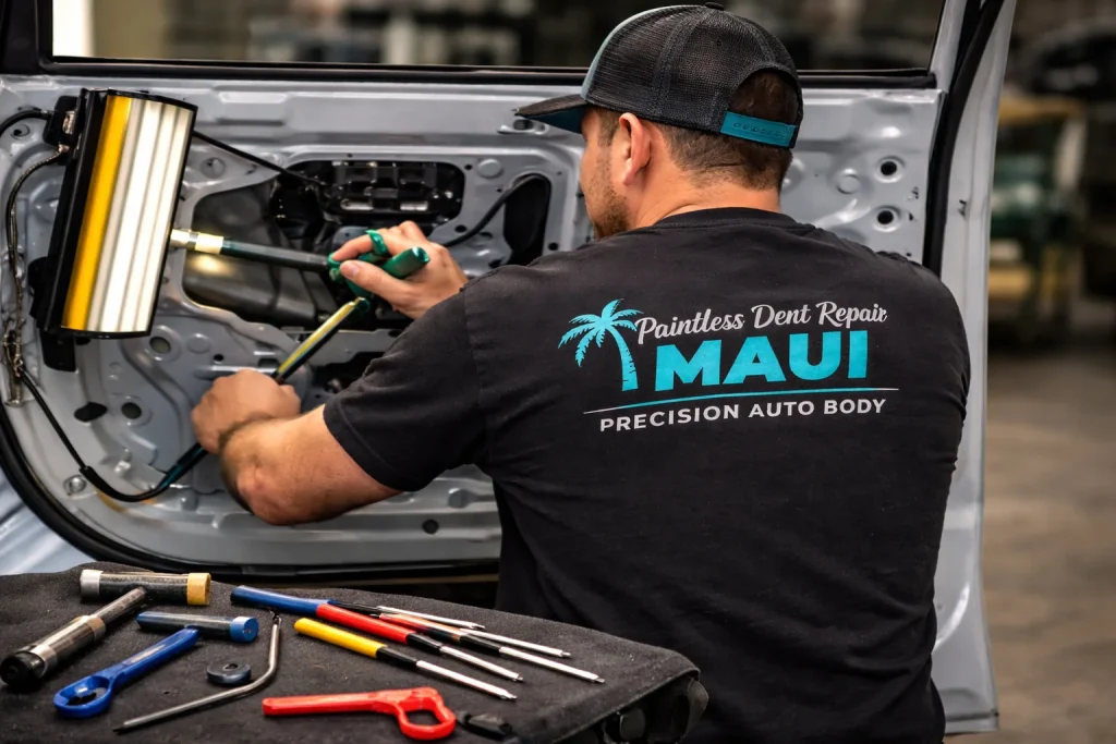 paintless dent repair maui PDR technician precision auto body