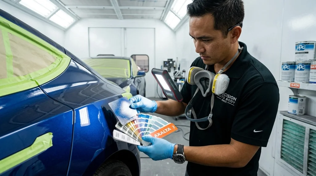 scratch repair maui hi color matching paint precision auto body